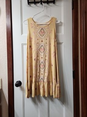 Easel Ribbed Aztec Print Tank Dress